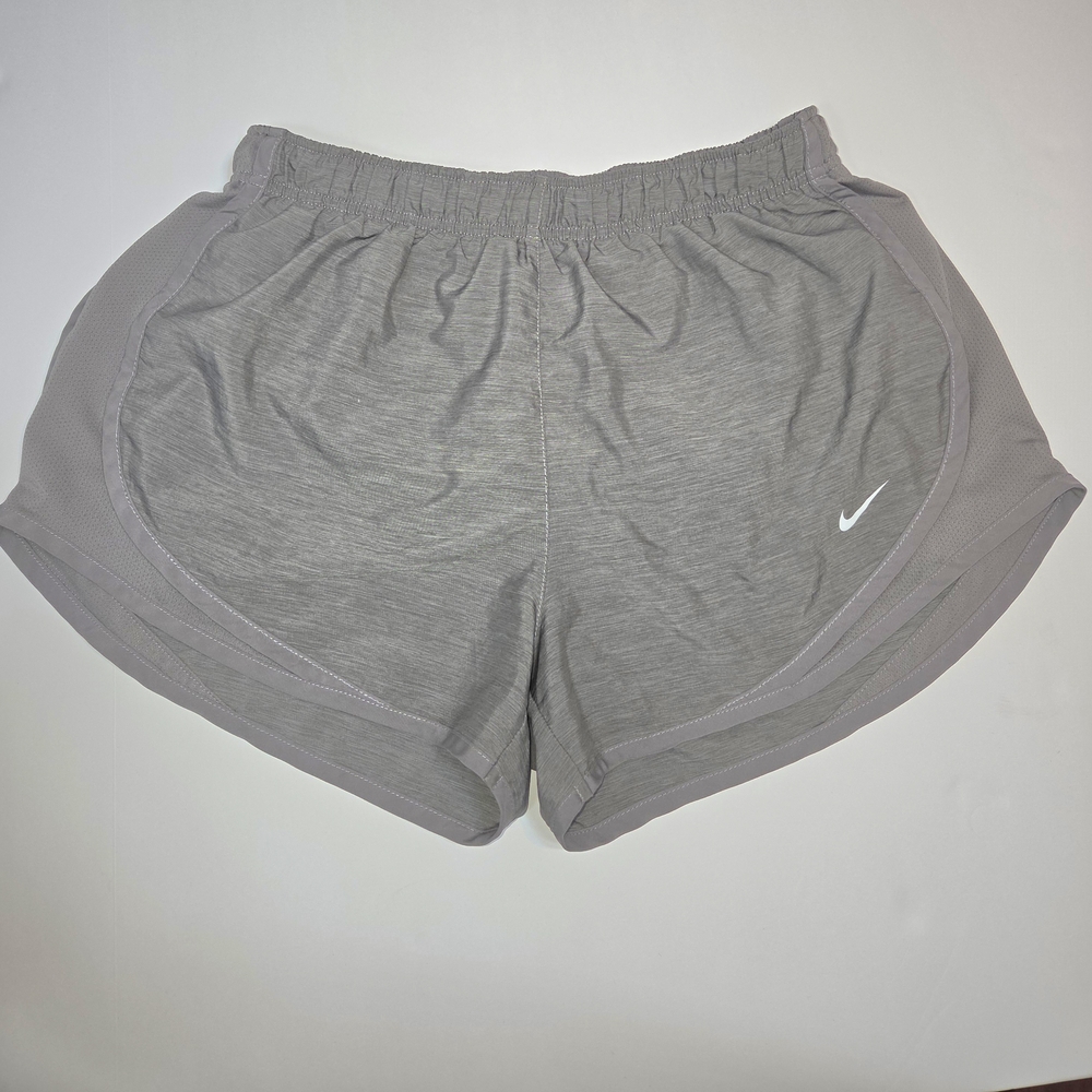 Nike Womens Gray Dri-fit Athletic Running Shorts, Size Med